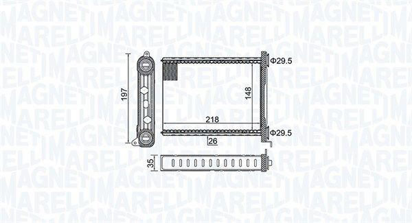 350218464000 Magneti Marelli Радіатор опалювача салону